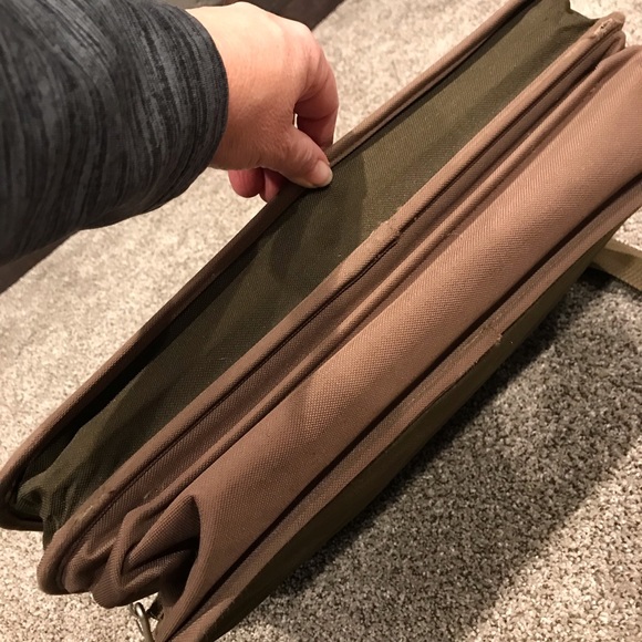 McGuire-Nicholas Green and Tan Canvas Briefcase - Picture 6 of 8